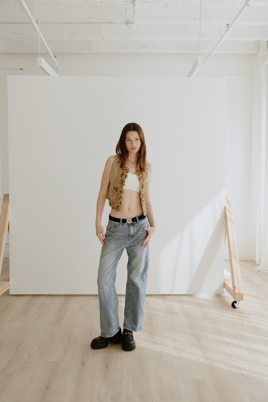 Commercial — crochet vest, full length